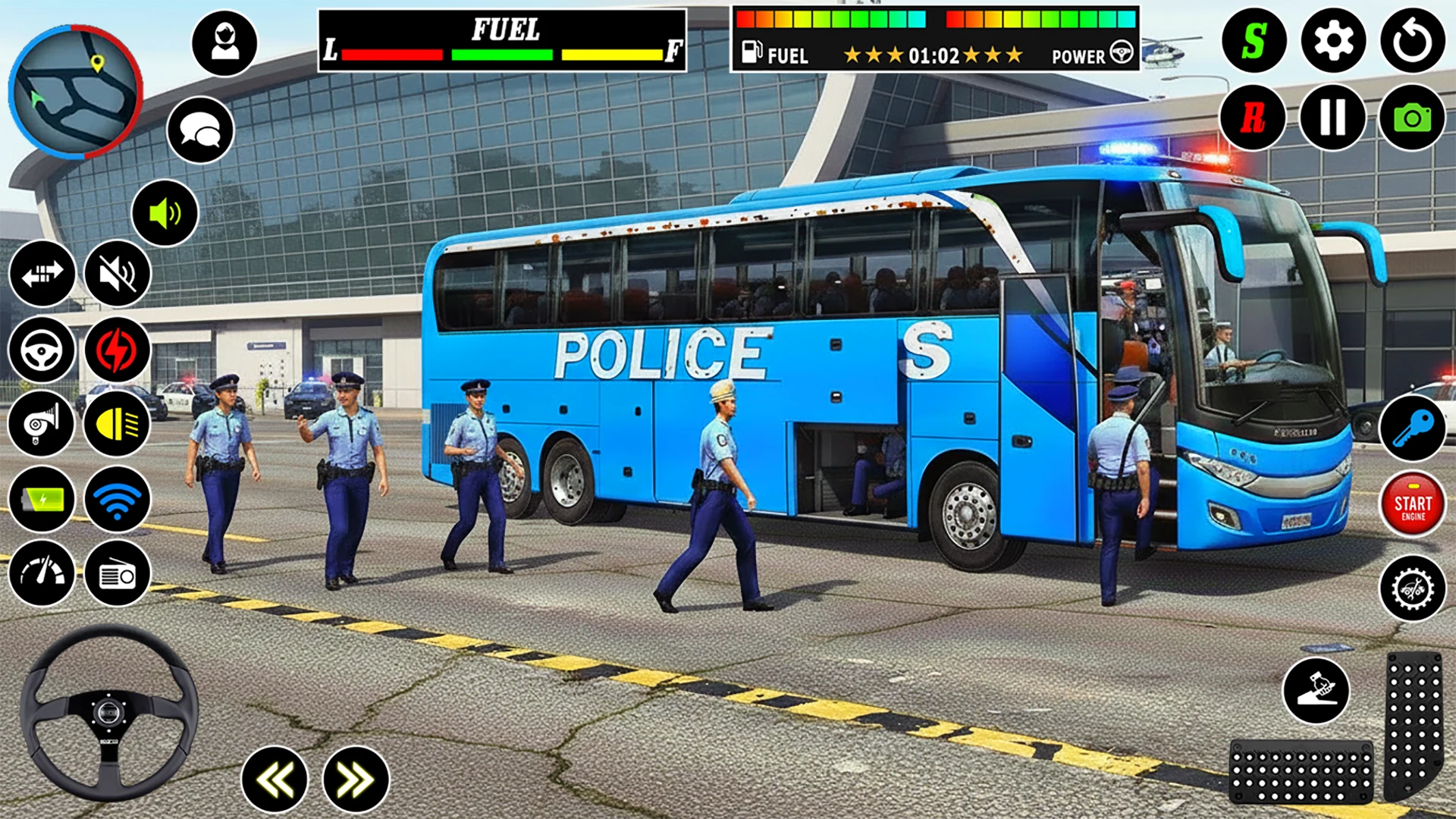 US Police Bus Driving Games 3D screenshot